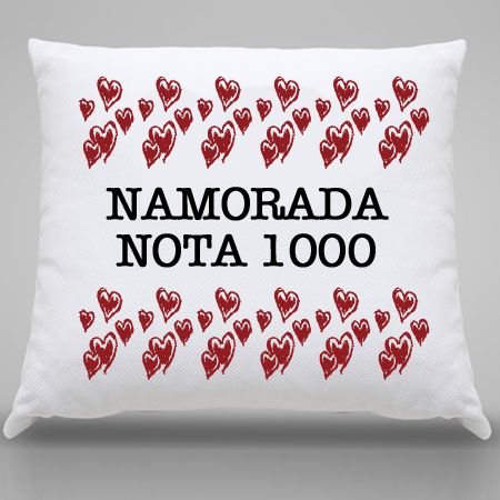 Almofada Personalizada Namorada Nota 1000