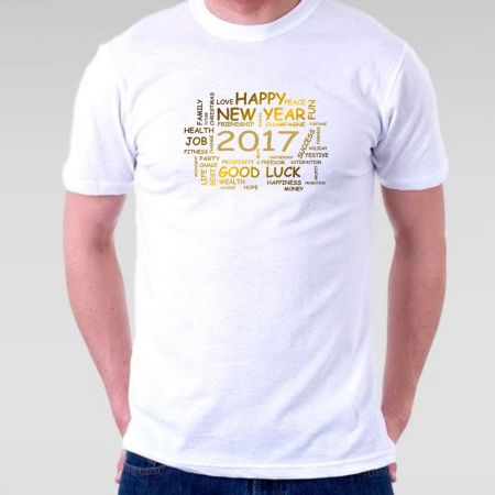 Camiseta Masculina Ano Novo Frases