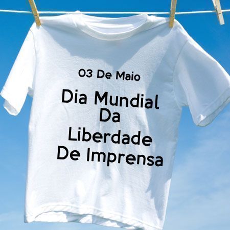 Camiseta Dia Mundial Da Liberdade De Imprensa