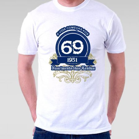 Camiseta A Vida Começa aos 69