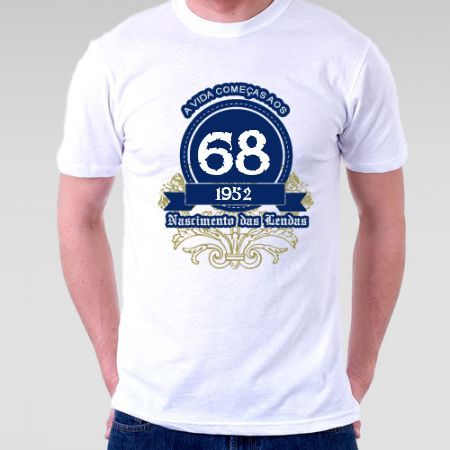 Camiseta A Vida Começa aos 68