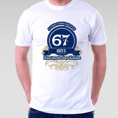 Camiseta A Vida Começa aos 67