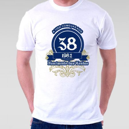 Camiseta A Vida Começa aos 38