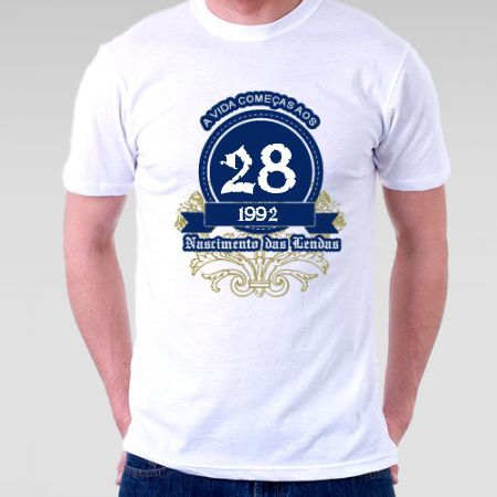 Camiseta A Vida Começa aos 28