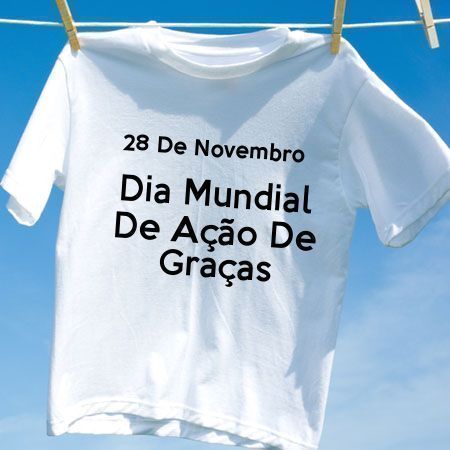 Camiseta Dia Mundial De Ação De Graças