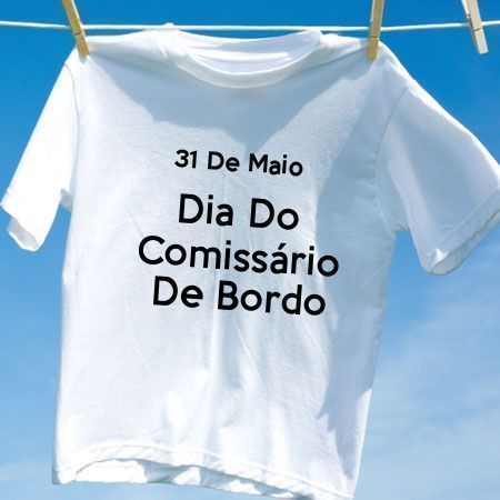 Camiseta Dia Do Comissário De Bordo