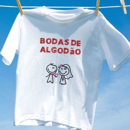 Camiseta Bodas De Algodão