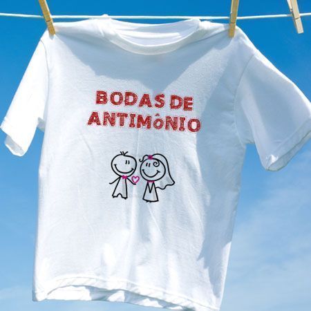 Camiseta Bodas De Antimônio