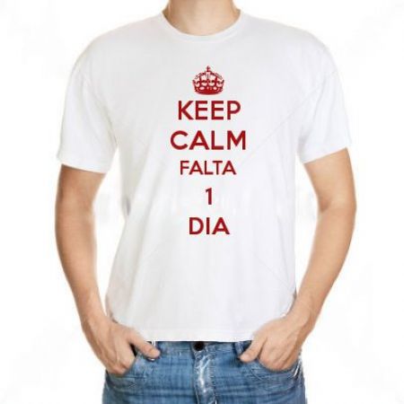 Camiseta Keep Calm Falta 1 Dia