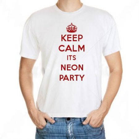 Camiseta Keep Calm Its Neon Party