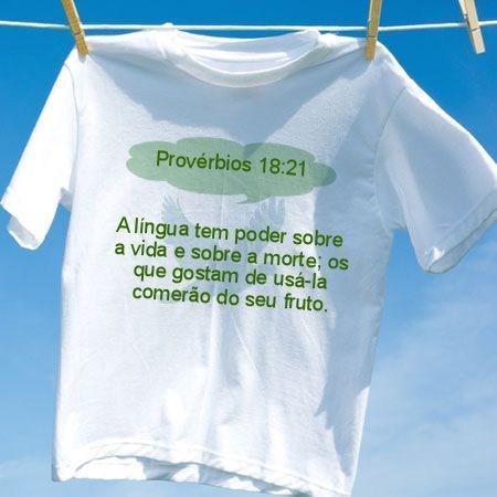 Camiseta Provérbios 18 21