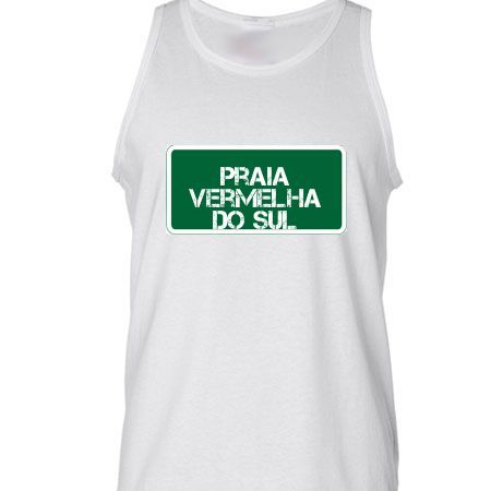 Camiseta Regata Praia Praia Vermelha Do Sul