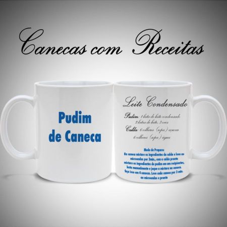 Caneca Receita Pudim Leite Condensado