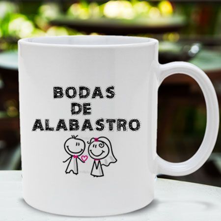 Caneca Bodas de alabastro