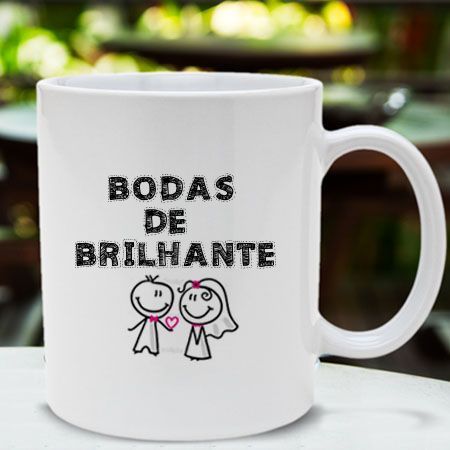 Caneca Bodas de brilhante