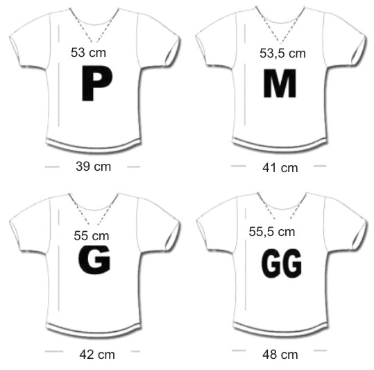 Medidas Camiseta Feminina Personalizada