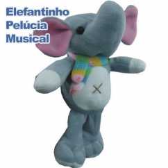 Elefantinho de Pelúcia Musical Personalizado