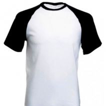 Camiseta Raglan Branca Personalizada