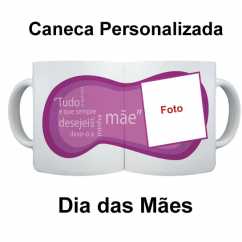 Caneca Personalizada Dia das Mães Tudo o que sou devo a minha mae