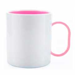 Caneca Personalizada Plastico Interior Rosa 335ml