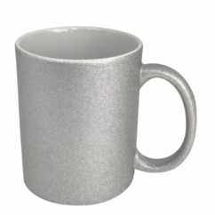 Caneca Prateada com Glitter