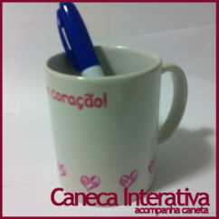 Caneca Interativa Personalizada  Recado do Coração