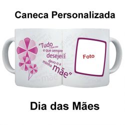 Caneca Personalizada Dia Das Mães Tudo O Que Sou Devo A Minha Mãe