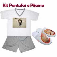 Kit Pijama e Pantufa Personalizados